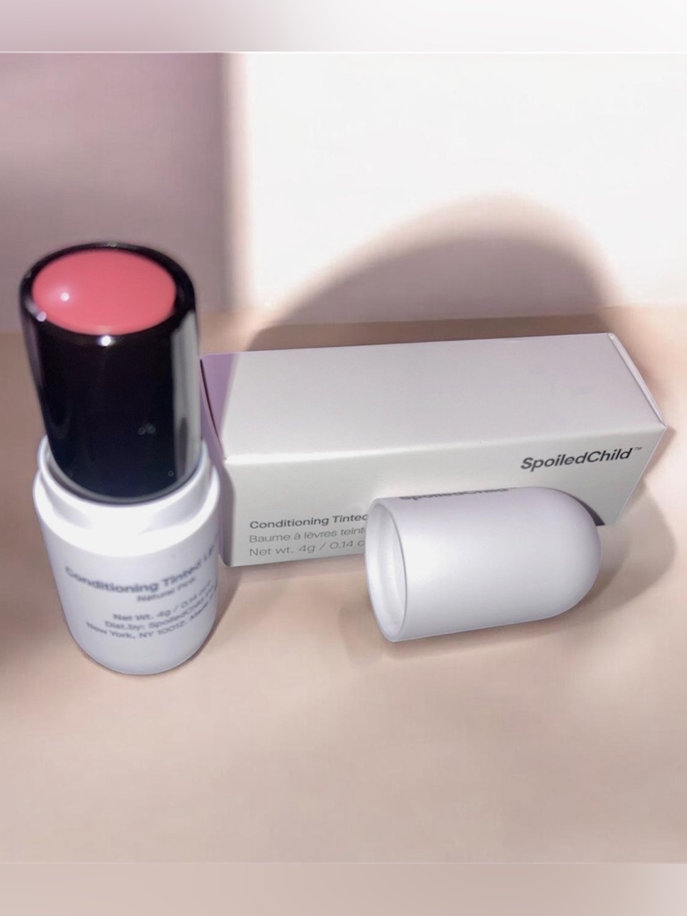 New SpoiledChild Conditioning Tinted Lip Balm | Natural Pink 4g/.14oz. in Box